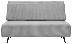 Jasnoszara sztruksowa rozkładana sofa 140 cm Mallory – Støraa
