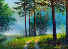 Obraz - Obraz olejny przedstawiający krajobraz (70x50 cm)