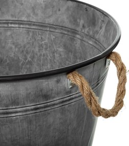 Osłonka zinc, wiaderko vintage, Ø 38 cm