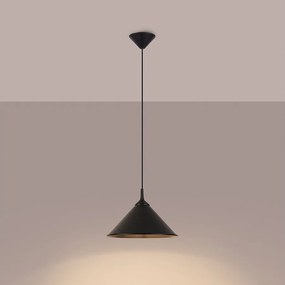 Lampy wiszące skandynawski Paloa, stal - 1 źródło światła 3000K - L.30 x H.76 cm - czarny