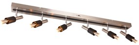 Czarna/w kolorze srebra lampa punktowa LED 20,5x120 cm Ikaris – Trio Select