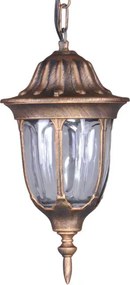 Czarno-złota lampa wisząca na taras w stylu retro- S324-Confucio