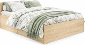 Łóżko Z Pojemnikiem I Podnoszonym Stelażem 120X200 Dąb Sonoma L3-D57