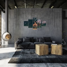 Obraz dwóch żyraf (125x70 cm)