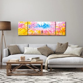 Obraz - Malowana para, akwarela (170x50 cm)