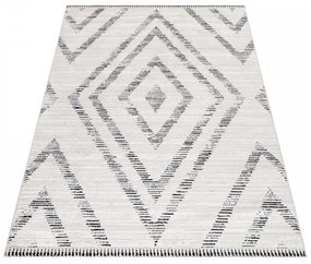Dywan poliestrowy Berber skandynawski kremowy 140 cm x 200 cm