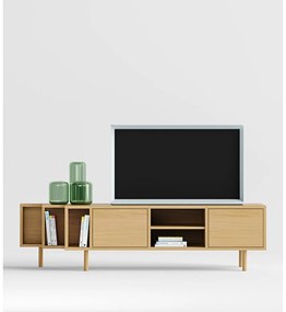 Szafka pod TV w dekorze dębu w naturalnym kolorze 189x50x44 cm Shift – Woodman