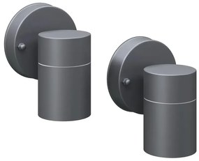 Zestaw 2 czarnych kinkietów zewnętrznych - O-005 T4-L34