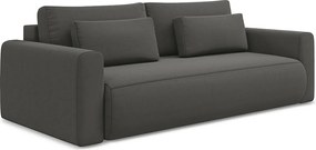 Kanapa 3-osobowa z funkcją spania - z tkaniny welwetowej - stalowy - KAPUA