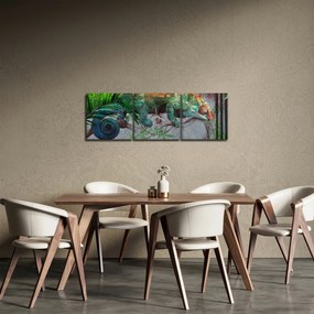Obraz - Kameleon (z zegarem) (90x30 cm)