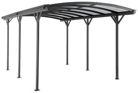 Wiata samochodowa pergola wolnostojąca z aluminium - 1 samochód - 15,15 m² - Antracytowy - BARESA