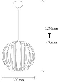 Lampa wisząca w czarno-brązowym kolorze z metalowym kloszem ø 33 cm Fellini – Opviq lights