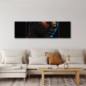 Błyszczący obraz kobiety (170x50 cm)