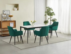 Zielone nowoczesne krzesło welurowe C1-T61