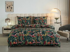 PrzytulneMieszkanie.pl PrzytulneMieszkanie.pl Pościel z mikrofibry MYSTIC GARDEN ciemnozielona Rozmiar pościeli: 70 x 90 cm | 140 x 200 cm