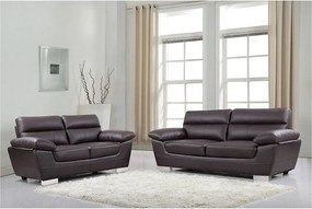 Sofa z odtworzonej skóry i PVC "Dallas" - 210 x 88 x 90 cm - 3-osobowa