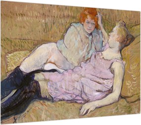 Obraz na szkle - Henri de Toulouse-Lautrec, The Sofa, reprodukcje (70x50 cm)