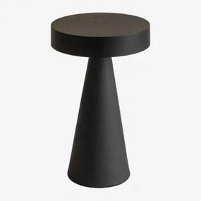 Bezprzewodowa Lampa Stołowa Led Z Żelaza Catinca Czarna - Sklum