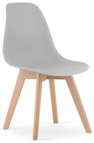 Zestaw jadalniany 1 + 4, stół UMEKO 120x80 cm dąb sonoma + szare krzesło KITO