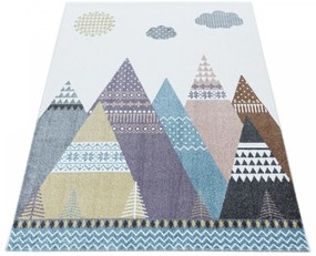 Dywan dziecięcy Lucky pagórki multikolorowe 160 cm x 230 cm