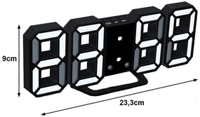 Zegar budzik elektroniczny termometr z alarmem LED