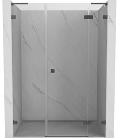 Mexen Lunar L drzwi prysznicowe uchylne prawe 120 cm, transparent, gun metal - 834SL-120-050-95-00-P