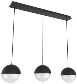 Czarna 3 ramienna lampa w stylu glamour -M119-Miling