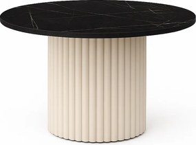 Okrągły stolik kawowy Pico o średnicy 90 cm, podstawa kaszmirowa