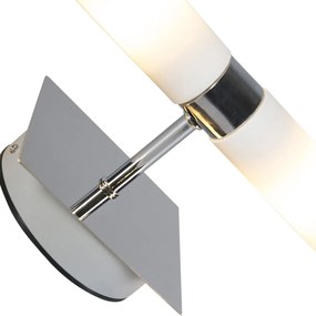 Inteligentna lampa ścienna chrom IP44 w komplecie z 2 żarówkami Wi-Fi G9 - Bath