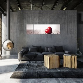 Obraz drewnianego serca (170x50 cm)
