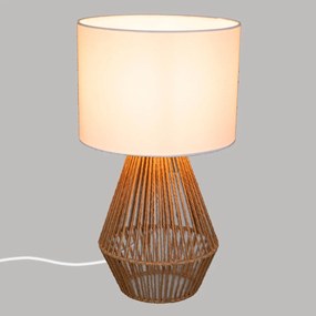 Lampa stołowa LILA, podstawa z plecionki, 40 cm