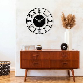 Zegar ścienny Rome S011 Black, 48 x 48 cm