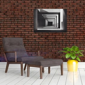 Obraz na szkle - Kwadratowy tunel (70x50 cm)