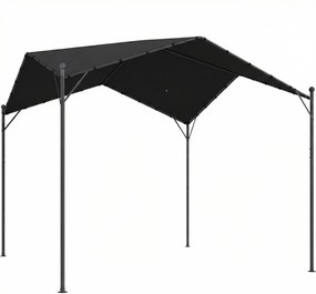 Outsunny Pergola Altana 3x3m Wodoodporna Stabilna Zimoodporna Ochrona Przed Słońcem ze Skośnym Dachem Wzmocnienia Trójkątne | Aosom PL