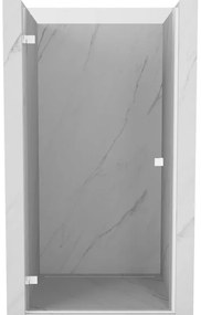 Mexen Lunar-B drzwi prysznicowe uchylne lewe 60 cm, transparent, białe - 832-060-000-20-00-L