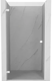 Mexen Lunar-B drzwi prysznicowe uchylne lewe 60 cm, transparent, białe - 832-060-000-20-00-L