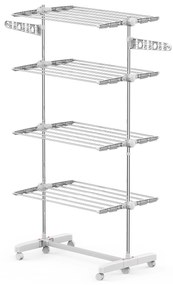 HOMCOM Suszarka na pranie wieżowa mobilna Składane skrzydła boczne 3 lub 4 poziomy Praktyczna i oszczędzająca miejsce | Aosom PL