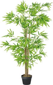 Outsunny Sztuczny Bambus, Roślina Dekoracyjna z Doniczką, Drzewko, Dekoracja Drzewna, 150 cm