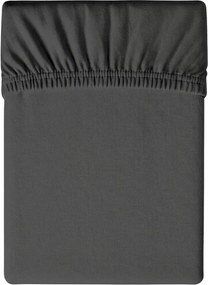 PrzytulneMieszkanie.pl Prześcieradło jersey ciemnoszare 90 x 200 cm