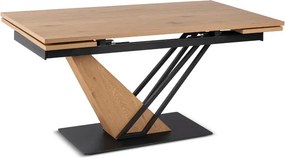 Stół Rozkładany Prostokątny REX 160-220 cm Dąb/Czarny Loft