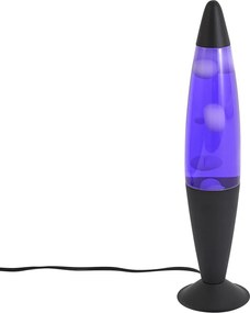 Lampa lawa fioletowa z białym woskiem z LED - Molten Lava