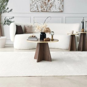 Stolik konferencyjny Mushroom Gold and Walnut