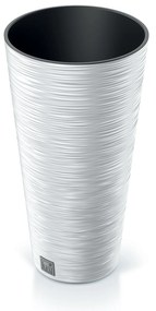 Donica ogrodowa okrągła Furu Slim 48 cm biały PROSPERPLAST