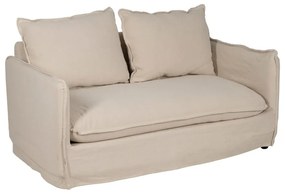 Kremowa lniana sofa 160 cm – Ixia