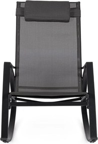 Antracytowy metalowy fotel ogrodowy Ercolano – Bizzotto