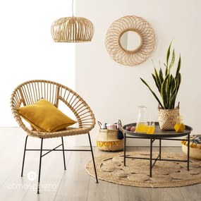 Dywan dekoracyjny z juty, Ø 120 cm, okrągły