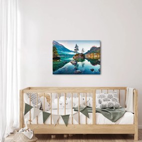 Obraz - Jezioro Hintersee, Alpy Bawarskie, Austria (70x50 cm)