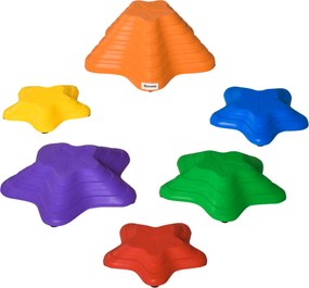 Outsunny Kamienie do balansu dla dzieci, układalne, antypoślizgowe, 3 rozmiary, do 80 kg, wewnątrz/na zewnątrz