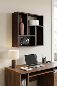 Kwadratowa półka wisząca nowoczesna wenge E6-G34