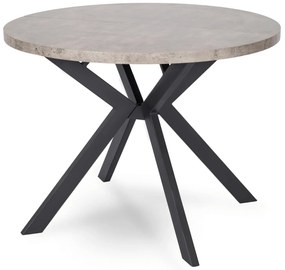 Stół Okrągły Rozkładany LUKAS 100-250 cm Beton Nowoczesny Loft